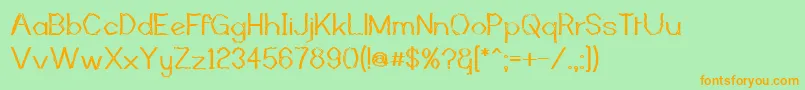 MutantBambooIi Font – Orange Fonts on Green Background
