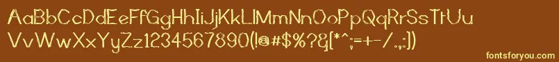 MutantBambooIi Font – Yellow Fonts on Brown Background