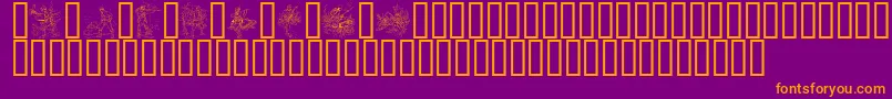 Ww1B Font – Orange Fonts on Purple Background