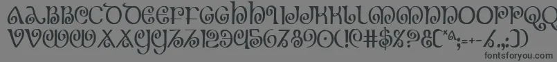 Theshirec-Schriftart – Schwarze Schriften auf grauem Hintergrund