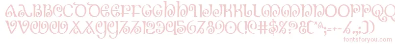 Theshirec Font – Pink Fonts on White Background