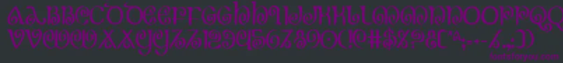 Theshirec Font – Purple Fonts on Black Background