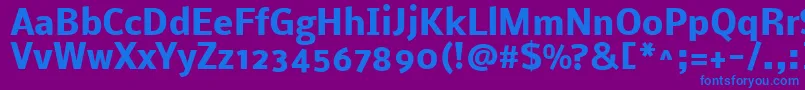 NobileBold Font – Blue Fonts on Purple Background