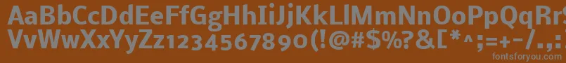 フォントNobileBold – 茶色の背景に灰色の文字