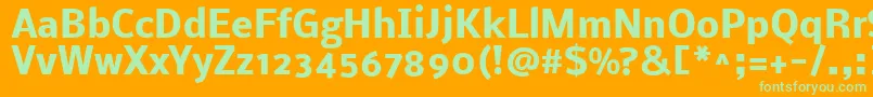 NobileBold Font – Green Fonts on Orange Background