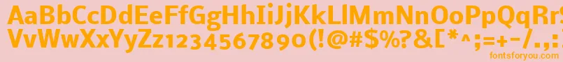NobileBold Font – Orange Fonts on Pink Background