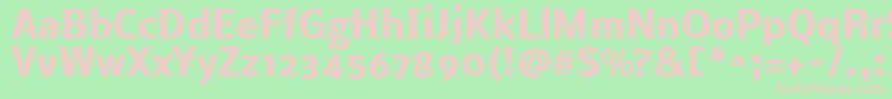 NobileBold Font – Pink Fonts on Green Background