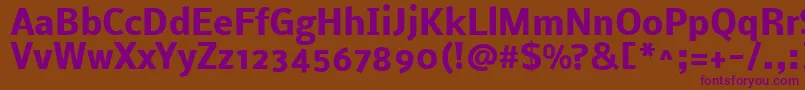 NobileBold Font – Purple Fonts on Brown Background