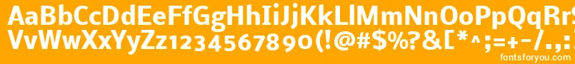 フォントNobileBold – オレンジの背景に白い文字