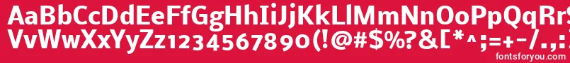 フォントNobileBold – 赤い背景に白い文字