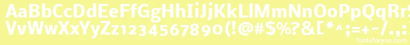 フォントNobileBold – 黄色い背景に白い文字