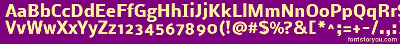 NobileBold Font – Yellow Fonts on Purple Background