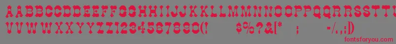 Italienne Font – Red Fonts on Gray Background