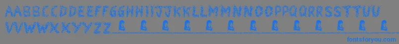 Snowmania Font – Blue Fonts on Gray Background