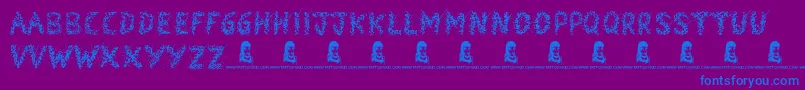 Snowmania Font – Blue Fonts on Purple Background