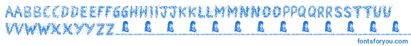 Snowmania Font – Blue Fonts on White Background