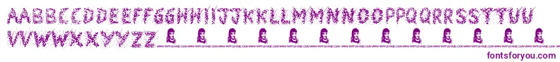 Snowmania Font – Purple Fonts on White Background