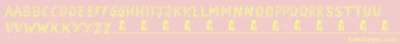 Snowmania-Schriftart – Gelbe Schriften auf rosa Hintergrund
