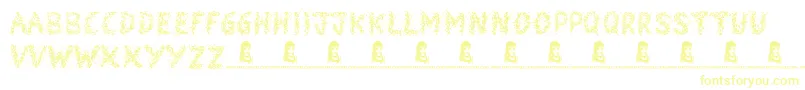 Snowmania Font – Yellow Fonts on White Background