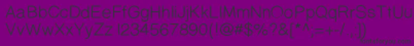 Czcionka Prinsesstartamediumdemo – czarne czcionki na fioletowym tle