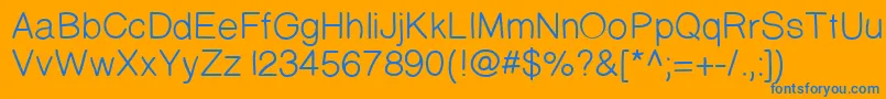 Prinsesstartamediumdemo-fontti – siniset fontit oranssilla taustalla