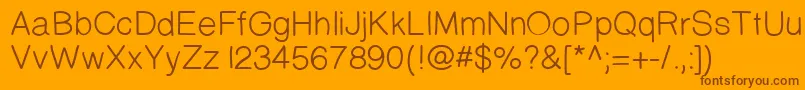 Prinsesstartamediumdemo Font – Brown Fonts on Orange Background