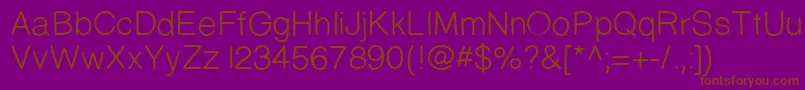 Prinsesstartamediumdemo Font – Brown Fonts on Purple Background