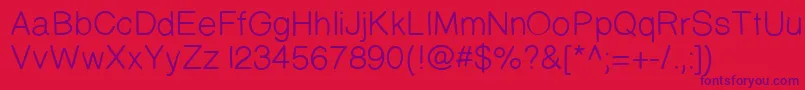 Prinsesstartamediumdemo-Schriftart – Violette Schriften auf rotem Hintergrund