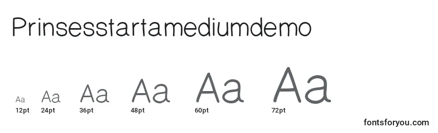 Размеры шрифта Prinsesstartamediumdemo