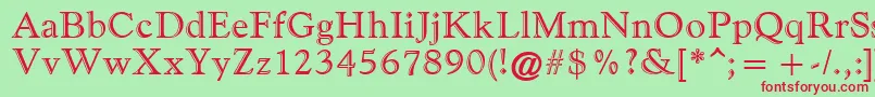 FilcoHandfooled Font – Red Fonts on Green Background