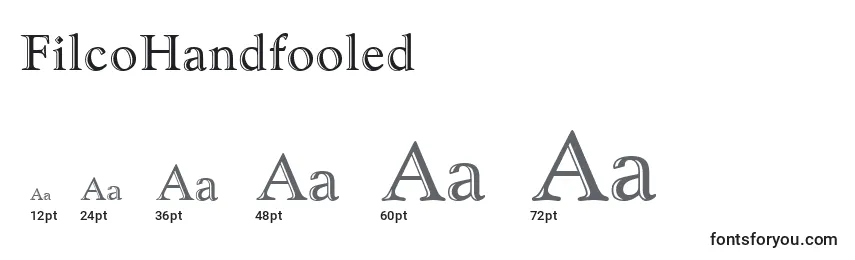 FilcoHandfooled Font Sizes
