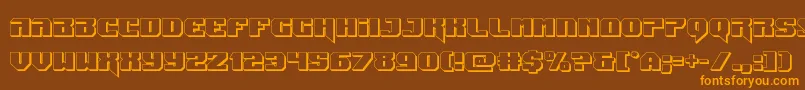 Jumpers3D Font – Orange Fonts on Brown Background