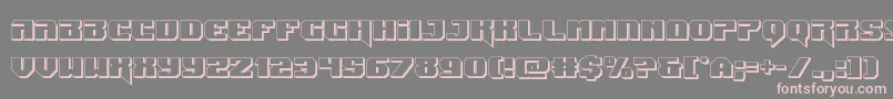 Jumpers3D-Schriftart – Rosa Schriften auf grauem Hintergrund