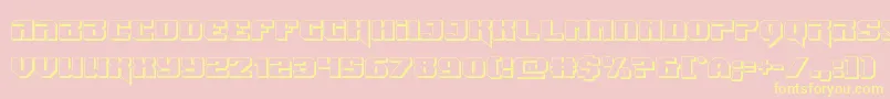 Jumpers3D Font – Yellow Fonts on Pink Background