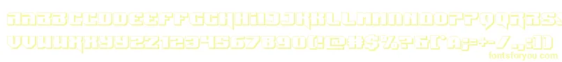 Jumpers3D Font – Yellow Fonts on White Background