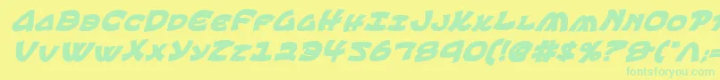 Ephesiancbi Font – Green Fonts on Yellow Background