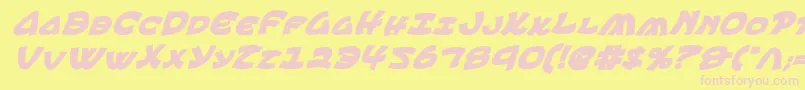 Ephesiancbi Font – Pink Fonts on Yellow Background