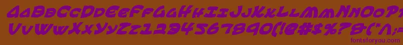 Ephesiancbi-Schriftart – Violette Schriften auf braunem Hintergrund