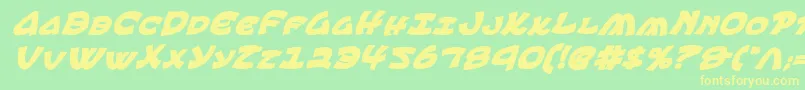 Ephesiancbi Font – Yellow Fonts on Green Background