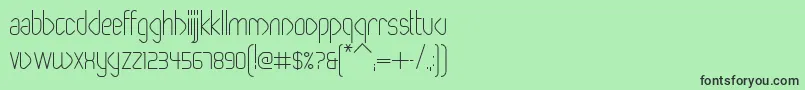 フォントPaperclipLight – 緑の背景に黒い文字