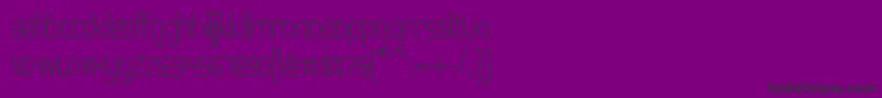 Шрифт PaperclipLight – чёрные шрифты на фиолетовом фоне