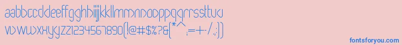 PaperclipLight Font – Blue Fonts on Pink Background