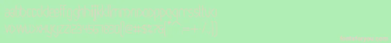 PaperclipLight Font – Pink Fonts on Green Background