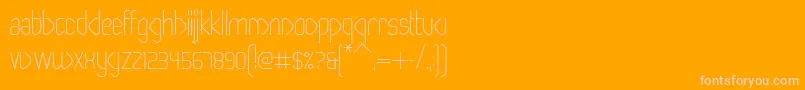 PaperclipLight Font – Pink Fonts on Orange Background