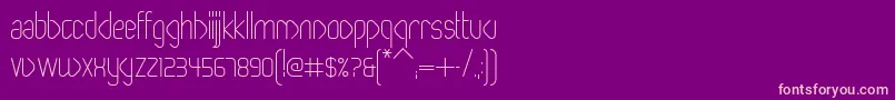 PaperclipLight Font – Pink Fonts on Purple Background