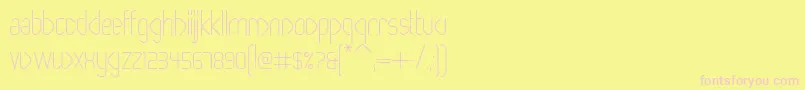 PaperclipLight Font – Pink Fonts on Yellow Background