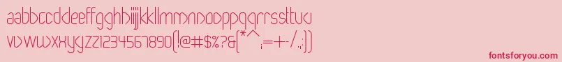 PaperclipLight Font – Red Fonts on Pink Background