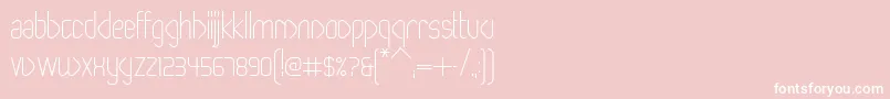 PaperclipLight Font – White Fonts on Pink Background