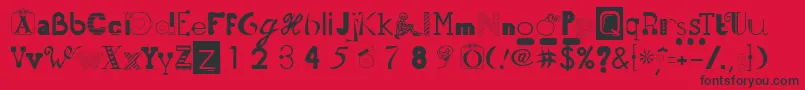 50fnts2 Font – Black Fonts on Red Background