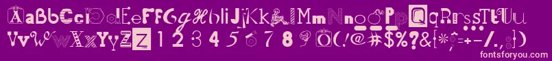 50fnts2 Font – Pink Fonts on Purple Background